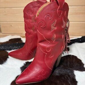 Dingo Lady's Night Red Cowgirl Boots